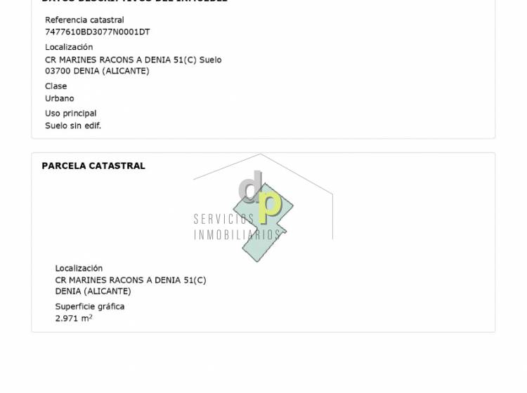 Sale - Solar - Denia - Les Marines - Las Marinas