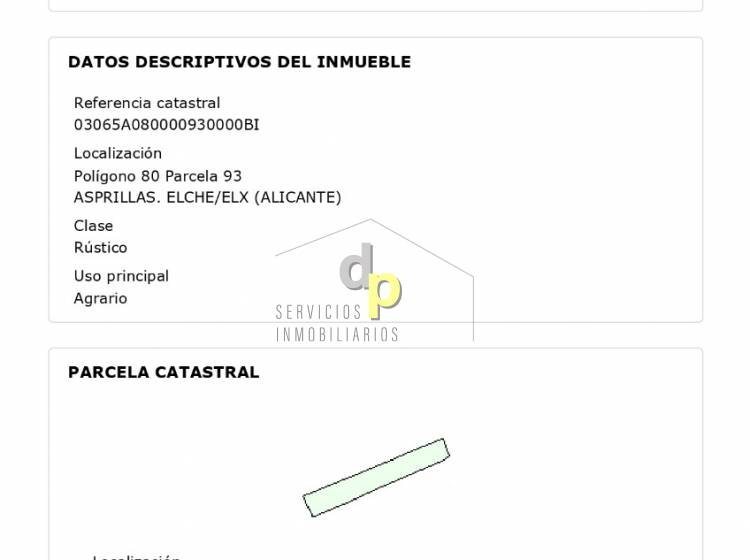 Venta - Suelo - Elche Pedanías - Asprillas